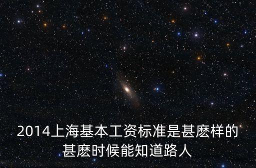2014上海基本工資標準是甚麼樣的甚麼時候能知道路人