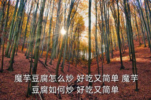  魔芋豆腐怎么炒 好吃又簡單 魔芋豆腐如何炒 好吃又簡單