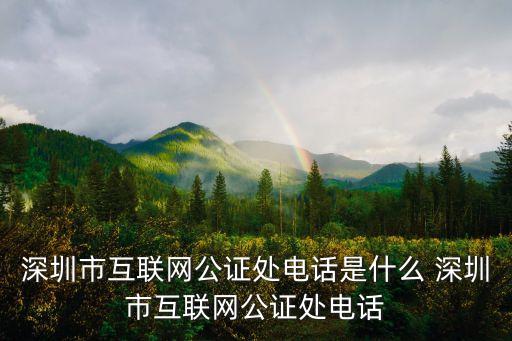 深圳市互聯(lián)網(wǎng)公證處電話是什么 深圳市互聯(lián)網(wǎng)公證處電話