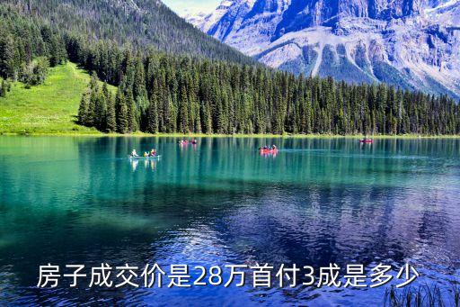 房子成交價是28萬首付3成是多少
