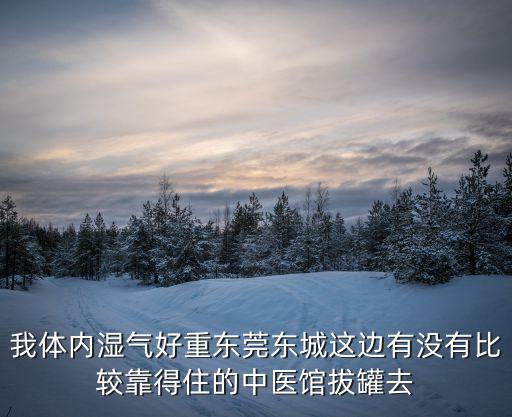我體內濕氣好重東莞東城這邊有沒有比較靠得住的中醫館拔罐去