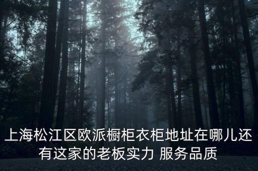 上海松江區(qū)歐派櫥柜衣柜地址在哪兒還有這家的老板實(shí)力 服務(wù)品質(zhì)