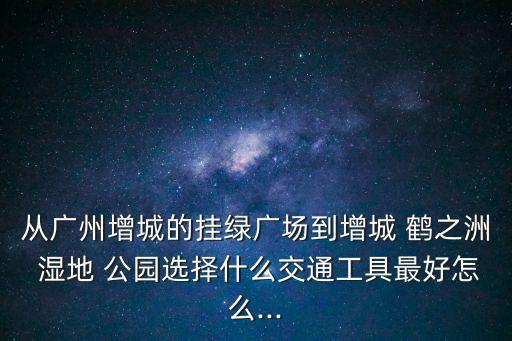 從廣州增城的掛綠廣場到增城 鶴之洲 濕地 公園選擇什么交通工具最好怎么...