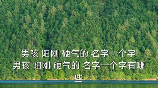 男孩陽剛硬氣的名字,男孩陽剛硬氣的名字有哪些?