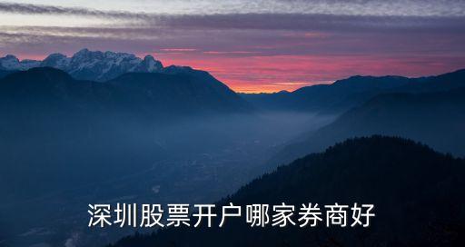 深圳股票開戶哪家證券公司好，深圳炒股開戶哪家證券公司好