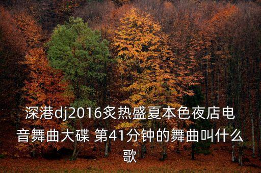 2016深圳夜場歌曲，2016夜店神曲粵語叫什么