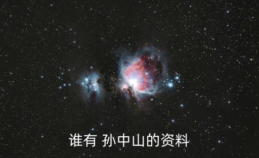 誰有 孫中山的資料