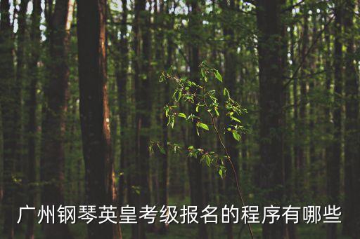 廣州鋼琴英皇考級報名的程序有哪些