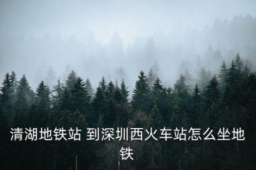 清湖地鐵站 到深圳西火車站怎么坐地鐵