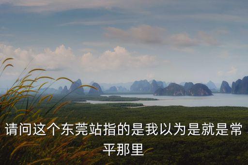 請問這個東莞站指的是我以為是就是常平那里