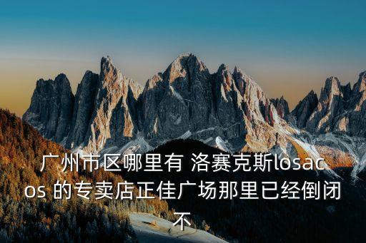 廣州市區(qū)哪里有 洛賽克斯losacos 的專賣店正佳廣場那里已經(jīng)倒閉不