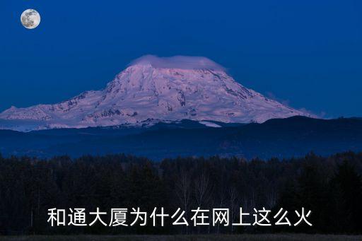 和通大廈為什么在網(wǎng)上這么火