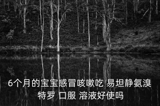 6個月的寶寶感冒咳嗽吃 易坦靜氨溴 特羅 口服 溶液好使嗎
