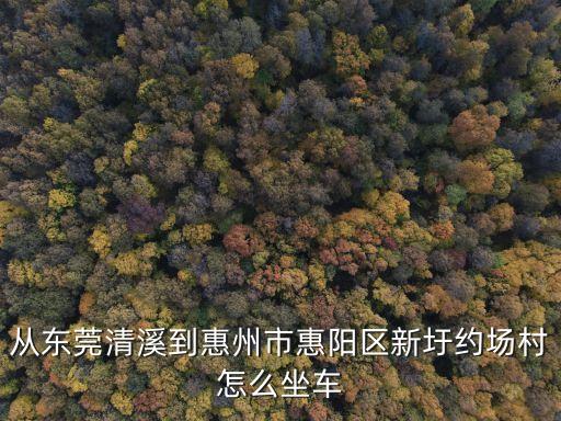 從東莞清溪到惠州市惠陽區新圩約場村怎么坐車