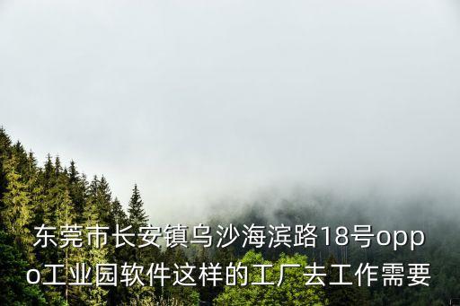 東莞市長安鎮烏沙海濱路18號oppo工業園軟件這樣的工廠去工作需要