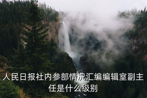內參選編，人民日報社內參部情況匯編編輯室副主任是什么級別