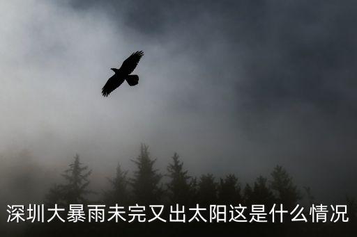 深圳立夏下大暴雨，深圳大暴雨未完又出太陽這是什么情況