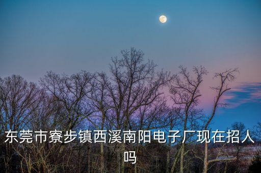 東莞西溪哪里有電子廠，東莞市寮步鎮西溪南陽電子廠現在招人嗎