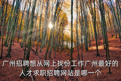 廣州招聘想從網上找份工作廣州最好的人才求職招聘網站是哪一個