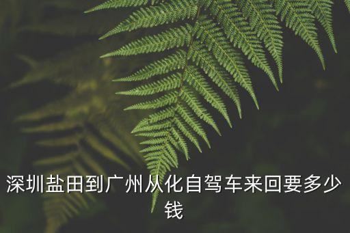 深圳鹽田到廣州從化自駕車來回要多少錢