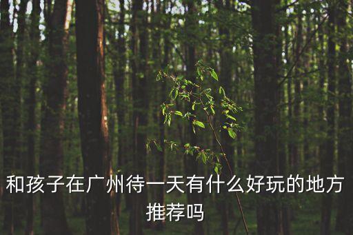 和孩子在廣州待一天有什么好玩的地方推薦嗎