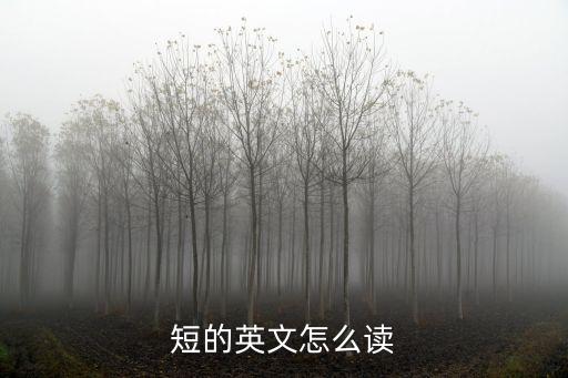 短的英語(yǔ)怎么讀，短的英語(yǔ)怎么讀