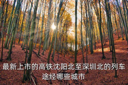 最新上市的高鐵沈陽北至深圳北的列車途經(jīng)哪些城市