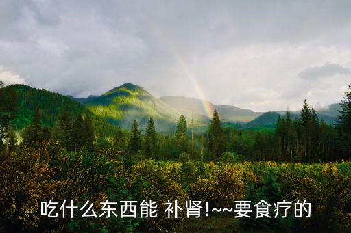 吃什么東西能 補腎!~~要食療的