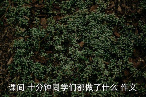 課間 十分鐘同學(xué)們都做了什么 作文