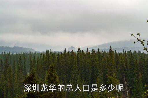 深圳龍華的總人口是多少呢