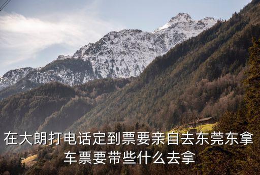 在大朗打電話定到票要親自去東莞東拿車票要帶些什么去拿
