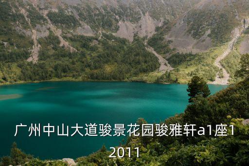 廣州中山大道駿景花園駿雅軒a1座12011