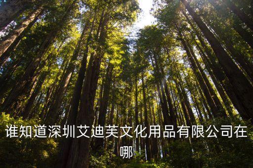 誰知道深圳艾迪芙文化用品有限公司在哪