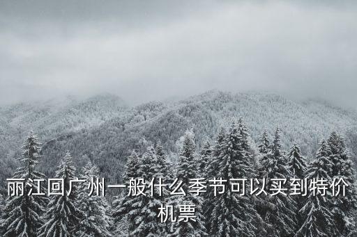 麗江回廣州一般什么季節可以買到特價機票