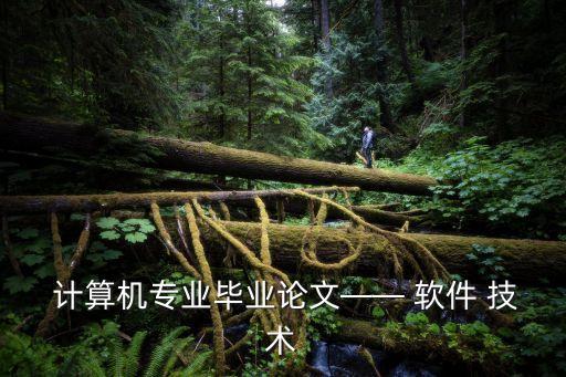  計算機專業畢業論文—— 軟件 技術