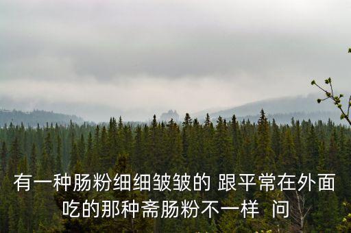深圳冷腸粉，有一種腸粉細細皺皺的 跟平常在外面吃的那種齋腸粉不一樣  問