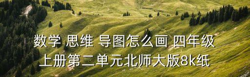 四年級上冊數(shù)學(xué)思維導(dǎo)圖,四年級上冊數(shù)學(xué)四單元思維導(dǎo)圖怎么畫?