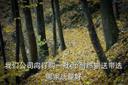 我們公司向訂購一批ep耐熱輸送帶選哪家質量好