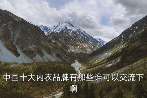 國內十大品牌內衣，中國十大內衣品牌有那些誰可以交流下啊