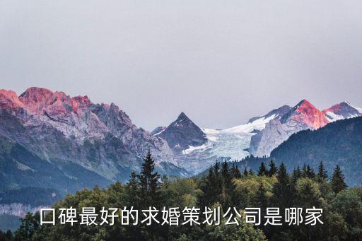 口碑最好的求婚策劃公司是哪家