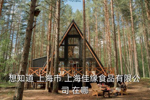 想知道 上海市 上海佳緣食品有限公司 在哪