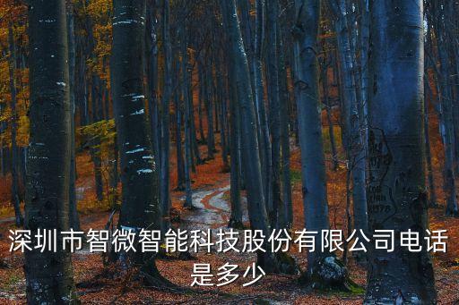 深圳市智微智能科技股份有限公司電話是多少