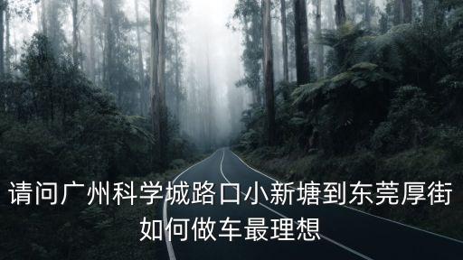 請問廣州科學城路口小新塘到東莞厚街如何做車最理想