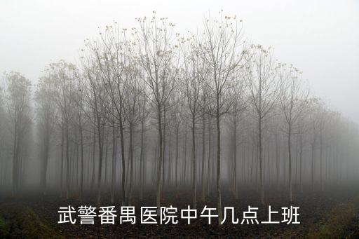 武警番禺醫院中午幾點上班