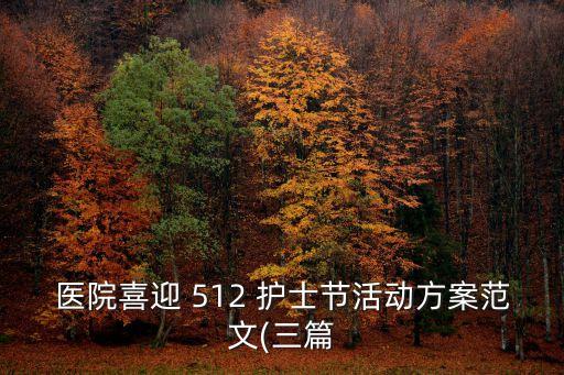 醫院喜迎 512 護士節活動方案范文(三篇