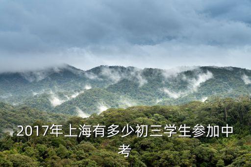 2017年上海有多少初三學生參加中考