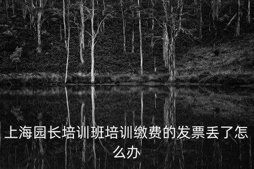 上海園長培訓班培訓繳費的發票丟了怎么辦