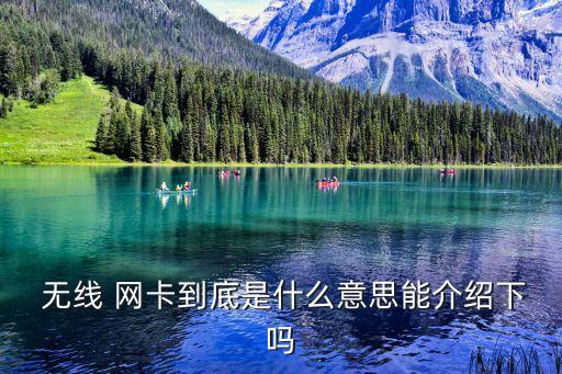 什么是無線網卡