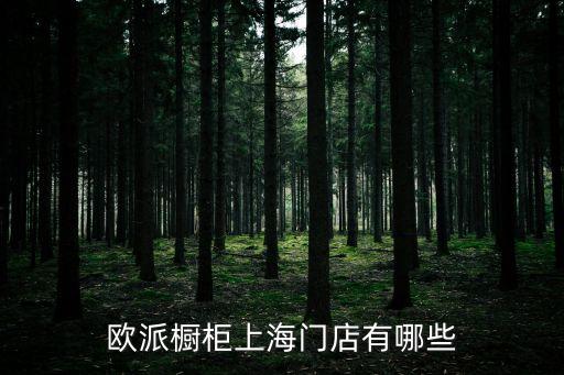 上海市歐派衣柜，歐派櫥柜上海門店有哪些