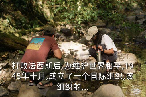 莫斯科宣言,四國宣言:建立普遍性國際組織原則協議